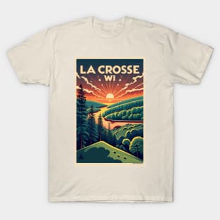 Wisconsin  1940’s Style Vintage Travel Poster-Spring T-Shirt